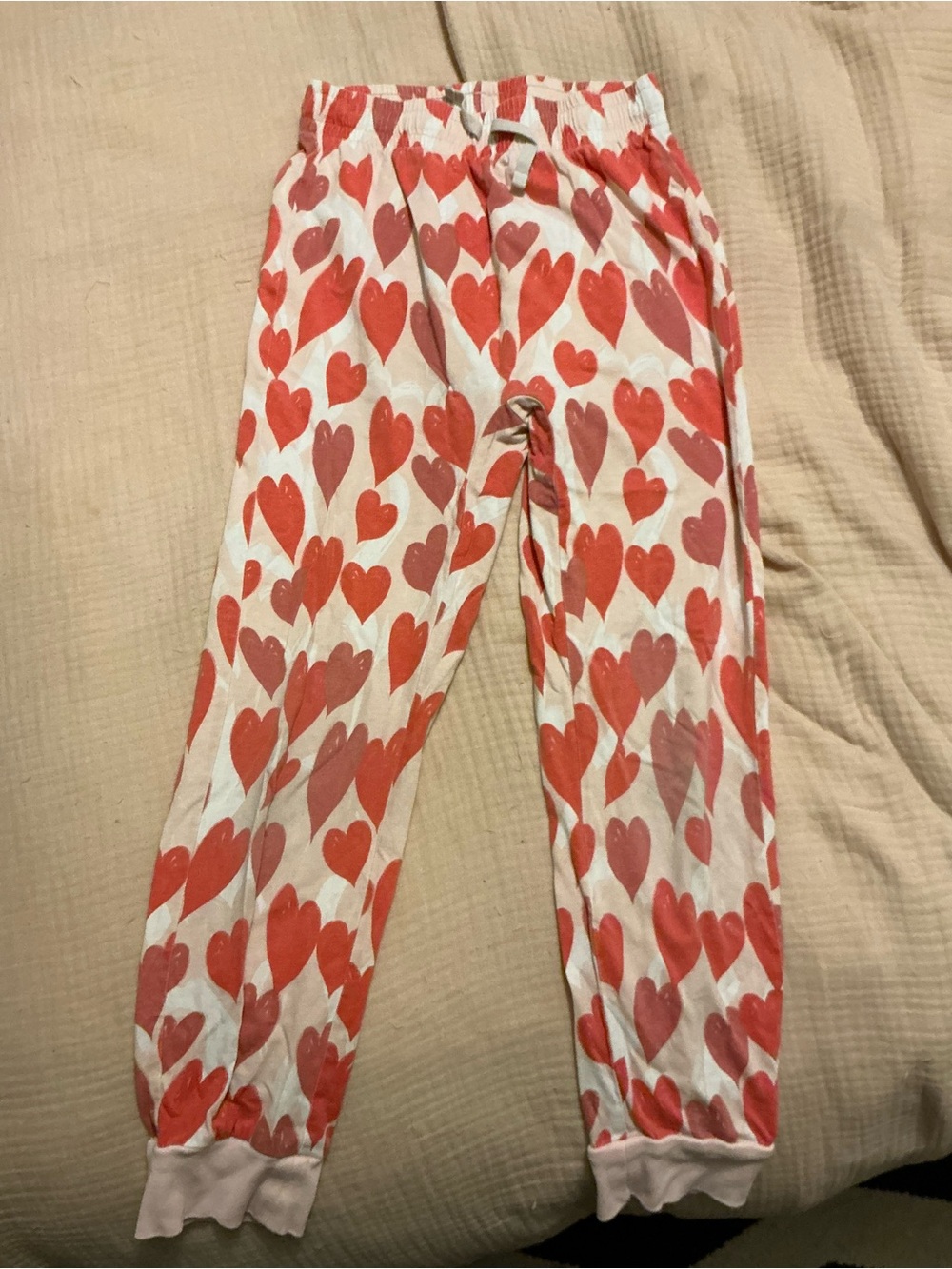 Tea Collection Red Heart Print Jogger Pants